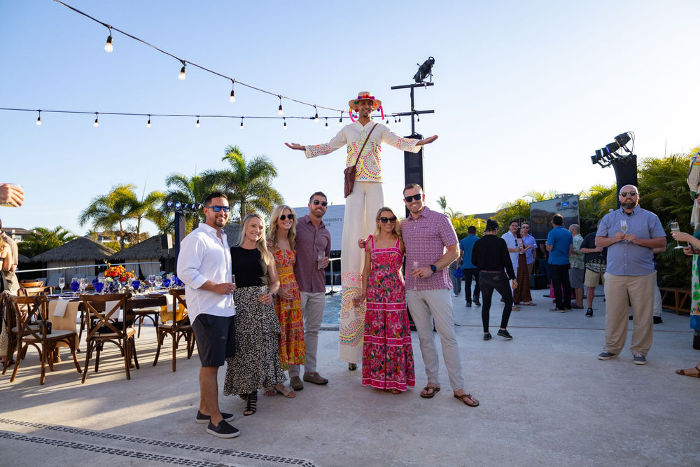 Scenic beach ceremony during Zayo’s President’s Club event prior to award presentations.