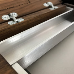 Contemporary Metal and Wood Stationary Box Gift for Parents