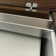 Contemporary Wood and Metal Stationary Box Gift for Grandparents