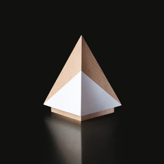 Contemporary Wooden Award Geometria Pyramis Trophy in Maple