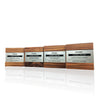 Reclaimed Wood Eco Award Trophies Handcrafted Engraved Metal Plaque