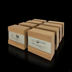 Engraved modern unique wood awards