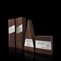 Unique Contemporary Appreciation Wooden Engraved Trophy Awards