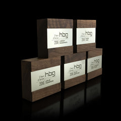 Modern minimalist appreciation award handmade wood