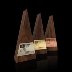 Metal and Wood Tiered Award Suite Figura Trigonum by Trophyology