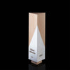 Maple Wood and White Paint Triangular Trophy