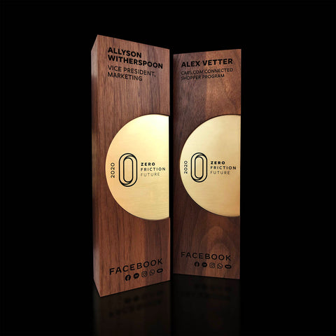 custom wooden employee recognition awards