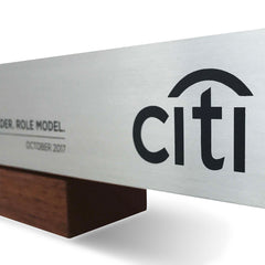 personalized wood metal award engrave designer gift idea