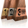 First place award winner trophies