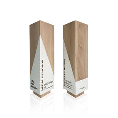 Modern engravable wooden awards