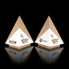 Modern pyramid shaped wooden standing awards