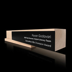 Modern wood acrylic engraved awards