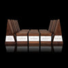 Wooden and metal personalized employee recognition award suite
