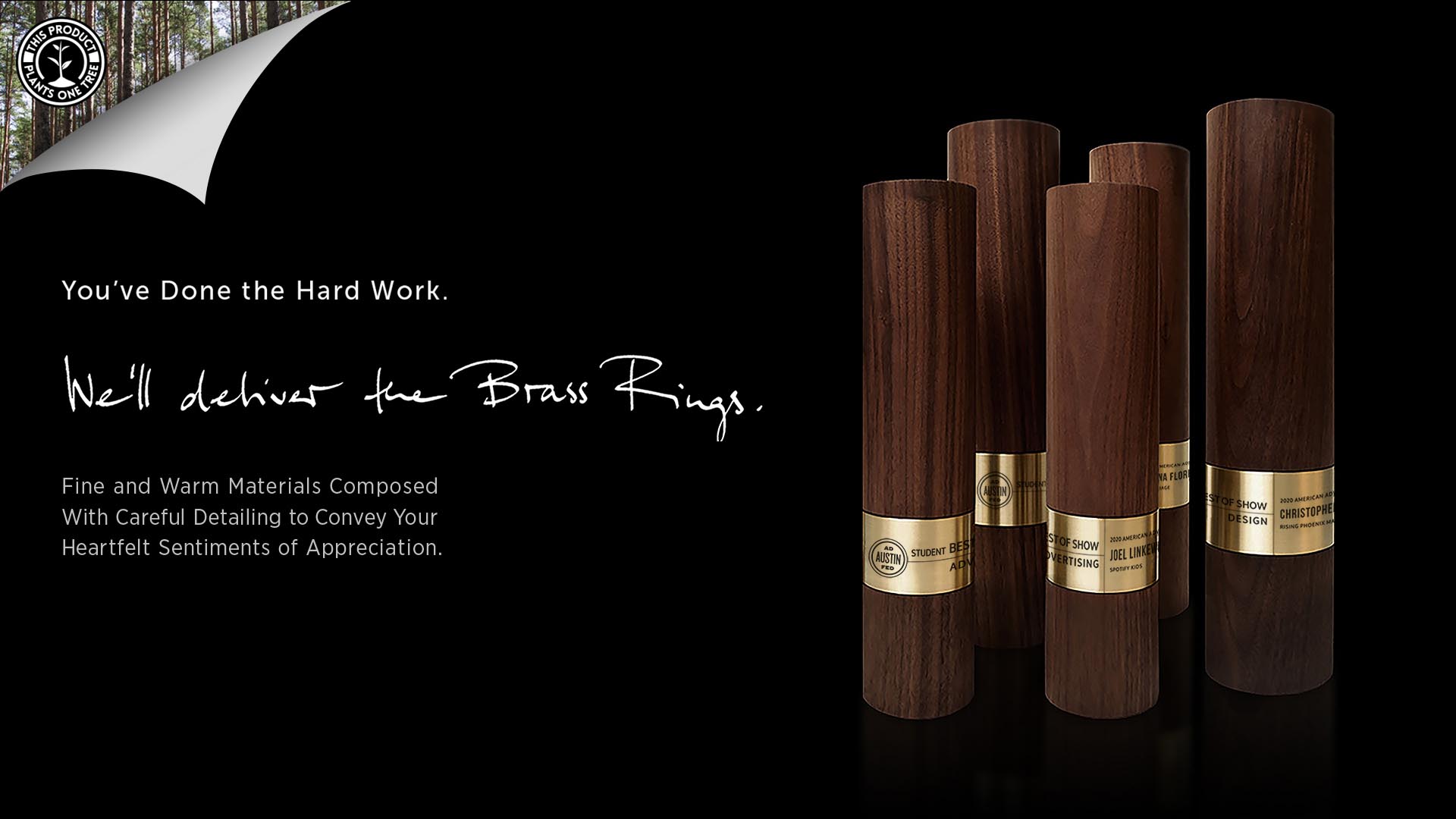 modern wooden awards trophy elegant